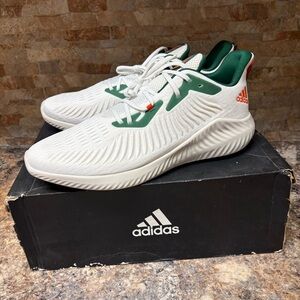Adidas AlphaBounce+ U EF8185 University of Miami Hurricanes Size 18